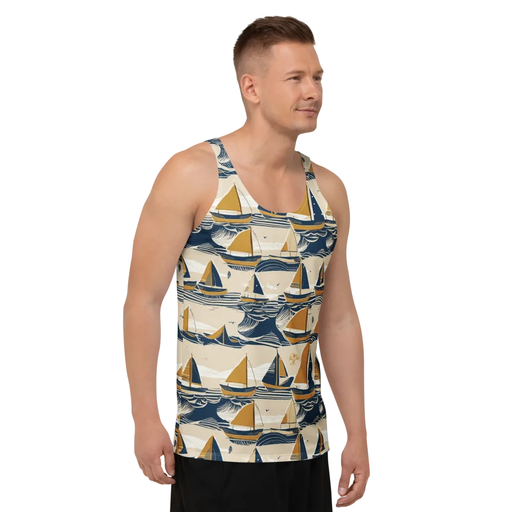Saffron Sail on Men's Tank Top — Right Front
