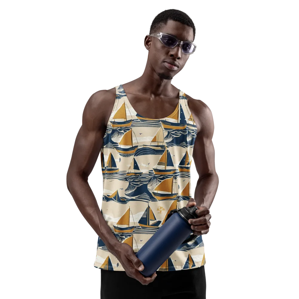 Saffron Sail on Men's Tank Top — Front