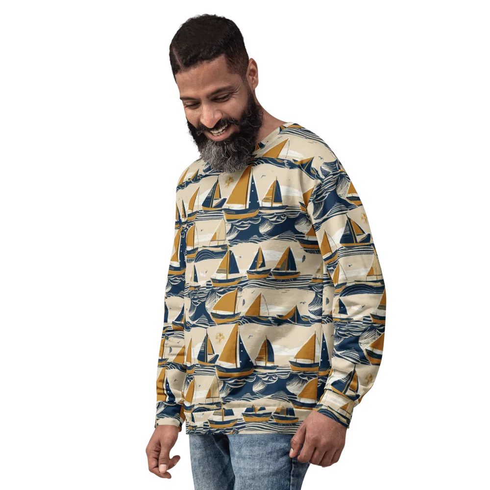 Saffron Sail on Sweatshirt — Left Front