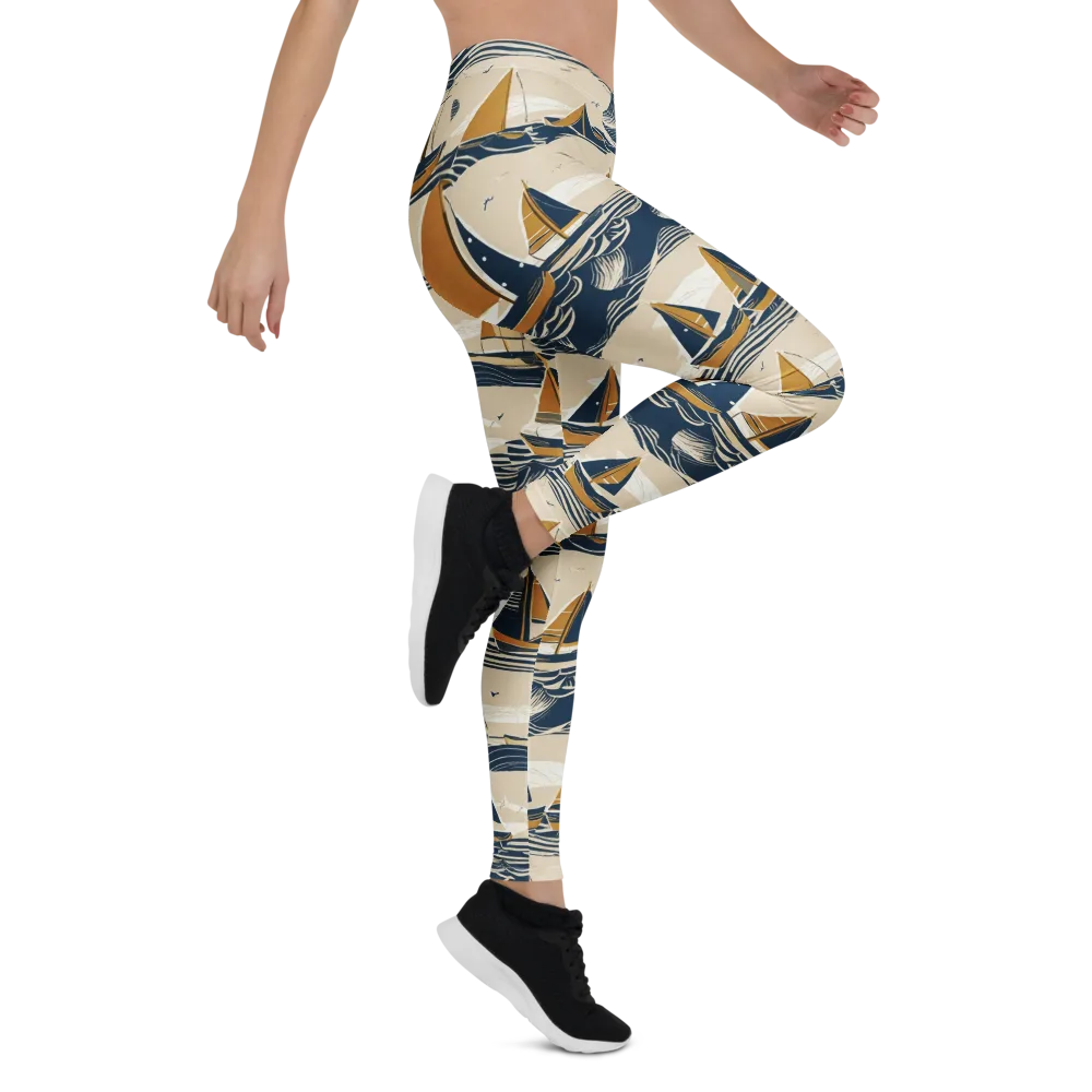 Saffron Sail on Leggings — Right
