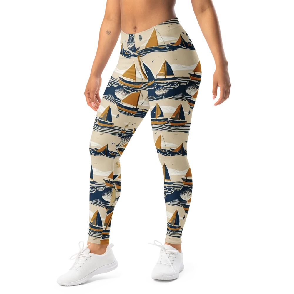 Saffron Sail on Leggings — Left Front