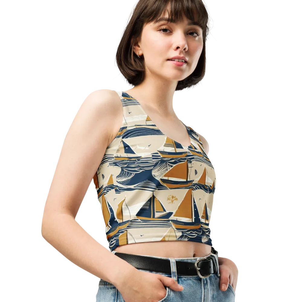 Saffron Sail on Crop Top — Right Front