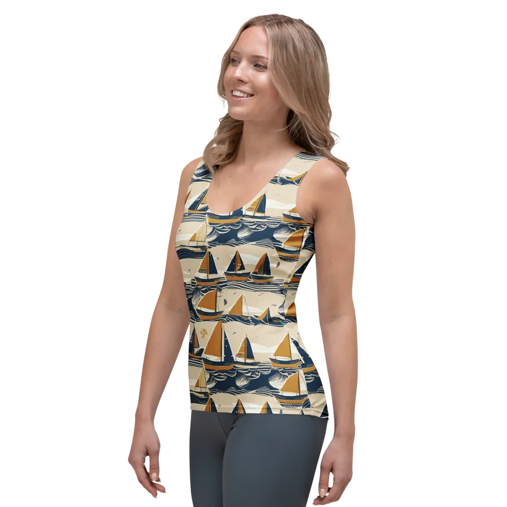 Saffron Sail on Women's Tank Top — Left Front