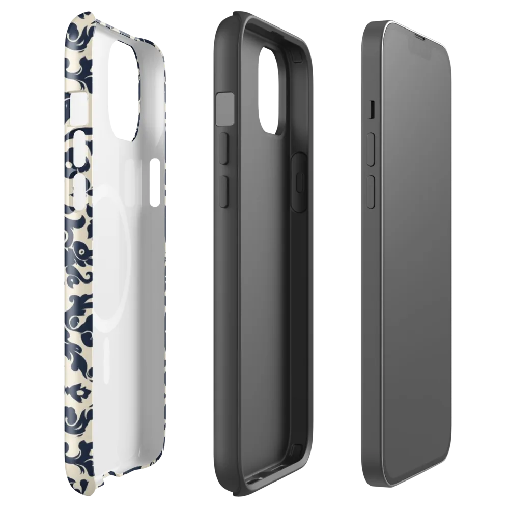 Navy Baroque on MagSafe Tough Case for iPhone® — Front