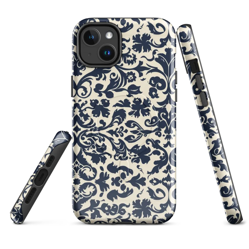Navy Baroque on MagSafe Tough Case for iPhone® — Front