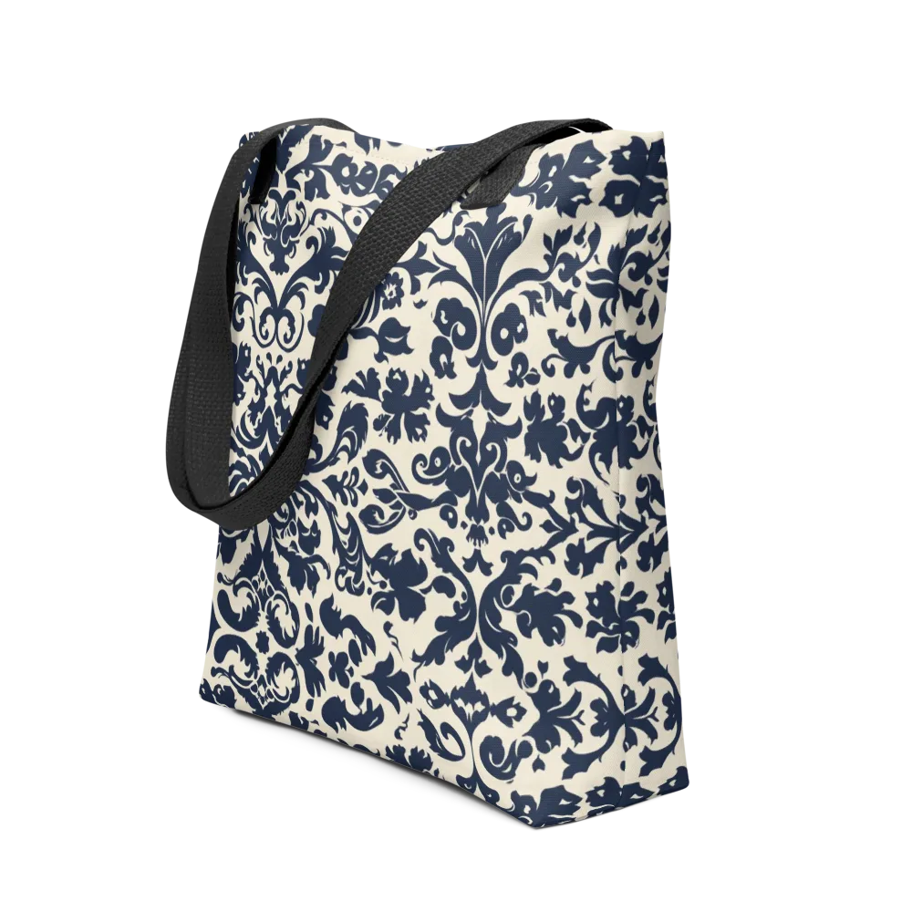 Navy Baroque on Tote Bag — Front