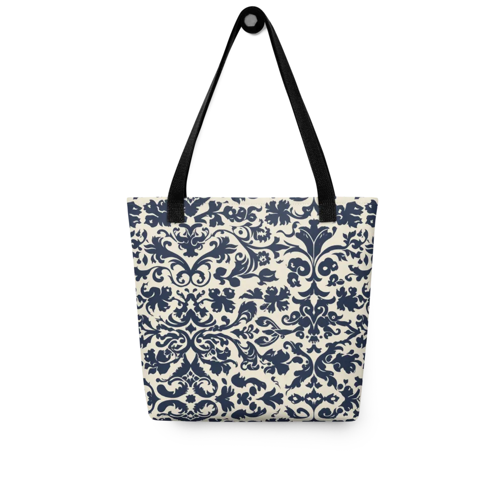 Navy Baroque on Tote Bag — Front