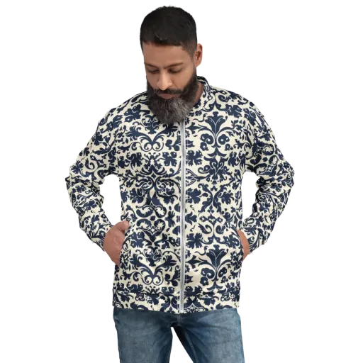 Navy Baroque on a Bomber Jacket