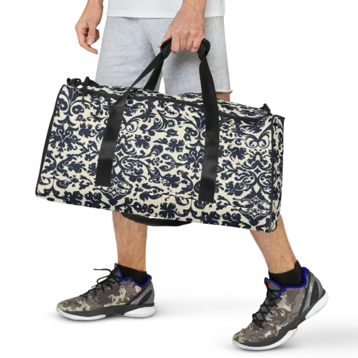 Navy Baroque on a Duffle Bag