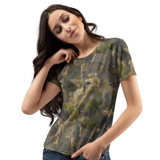 Mossbound Citadel on a Women's Crew Neck T-Shirt