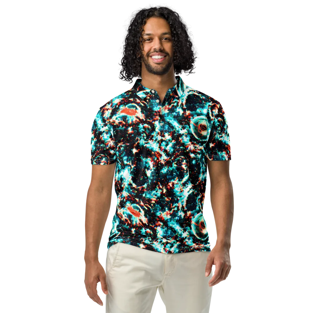 Whirlpool Dream on Men's Slim Fit Polo Shirt — Front