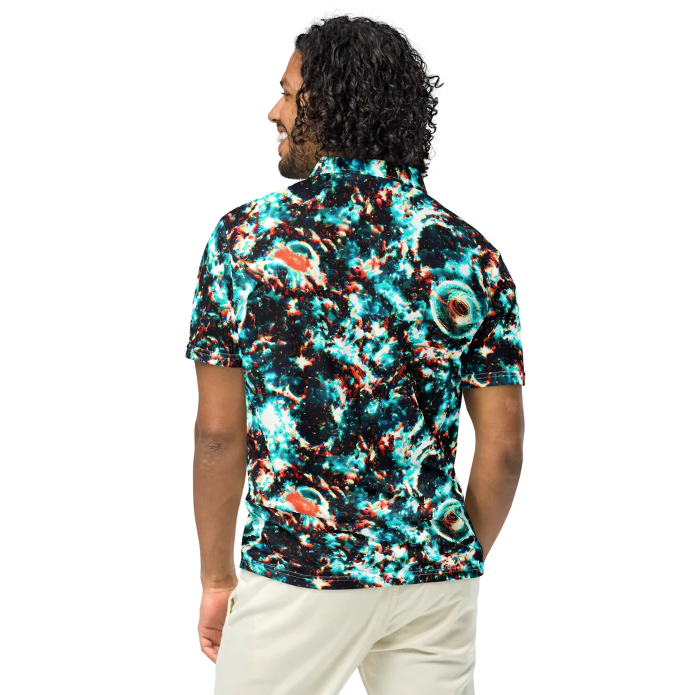 Whirlpool Dream on Men's Slim Fit Polo Shirt — Back