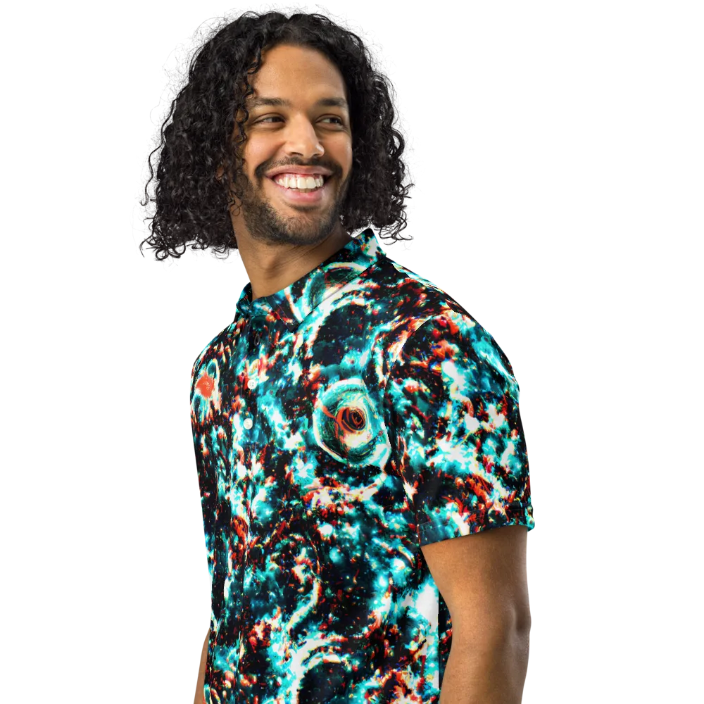 Whirlpool Dream on Men's Slim Fit Polo Shirt — Left Front