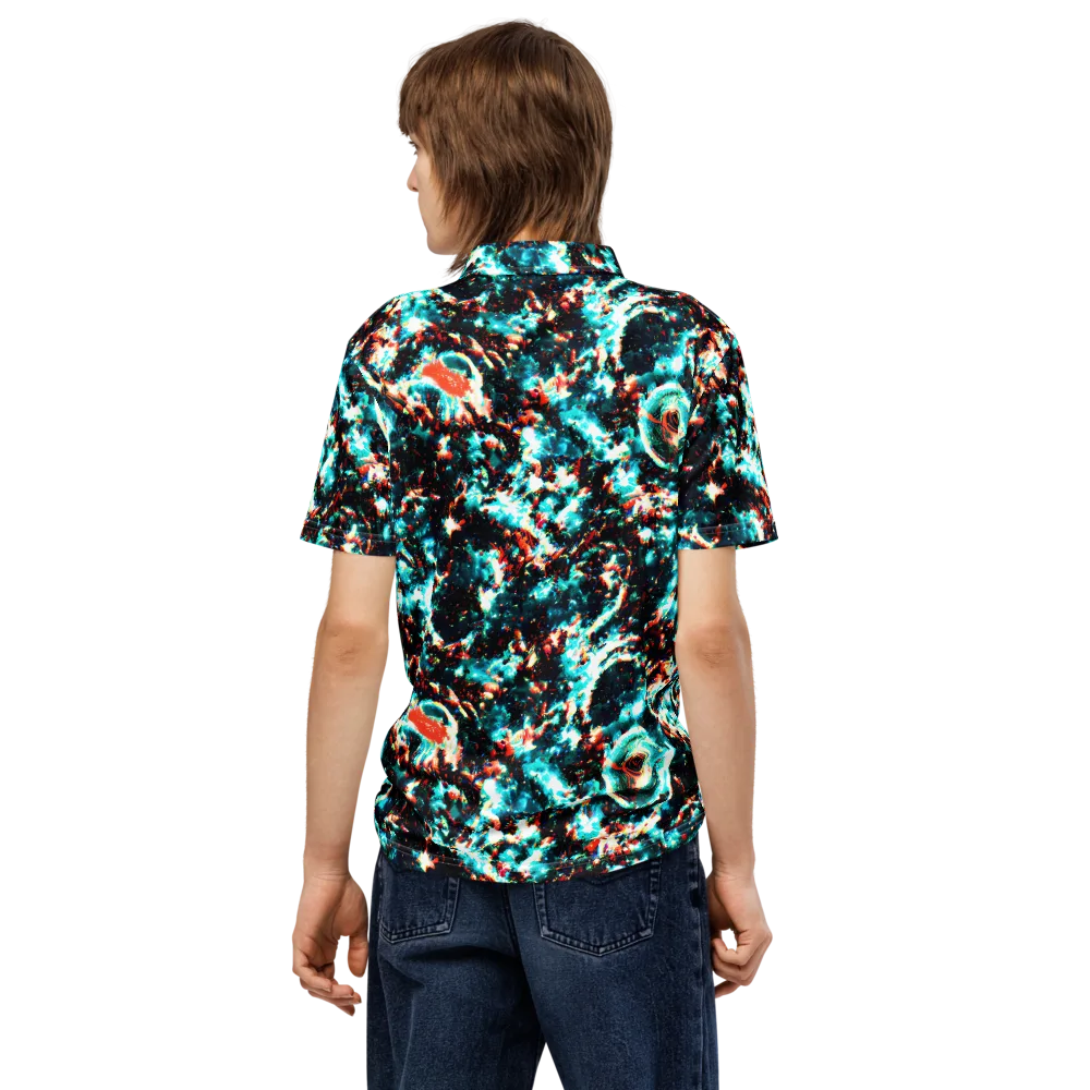 Whirlpool Dream on Men's Slim Fit Polo Shirt — Back