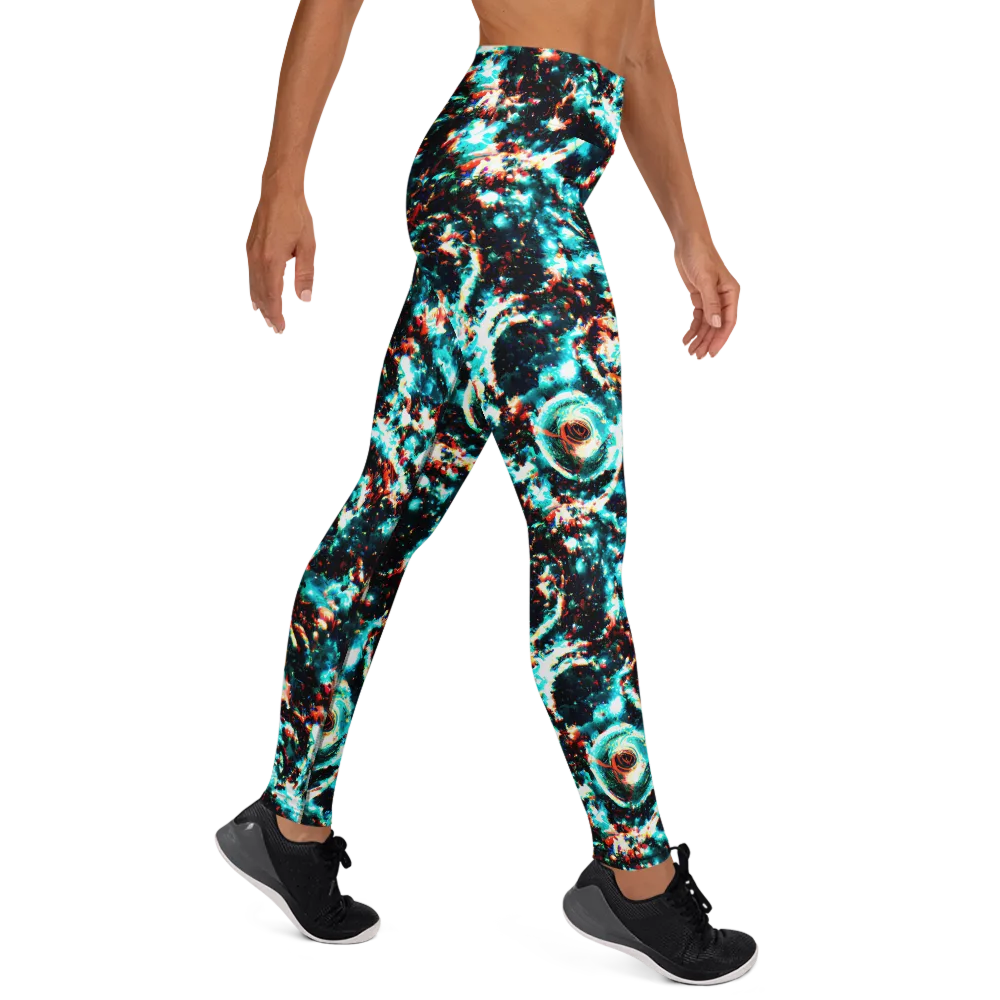 Whirlpool Dream on Yoga Leggings — Right