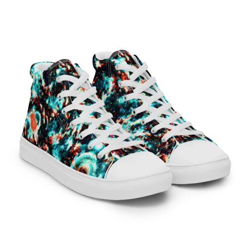 Whirlpool Dream on a Men's High Top Canvas Shoes
