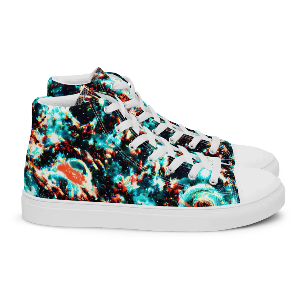 Whirlpool Dream on Women's High Top Canvas Shoes — Right
