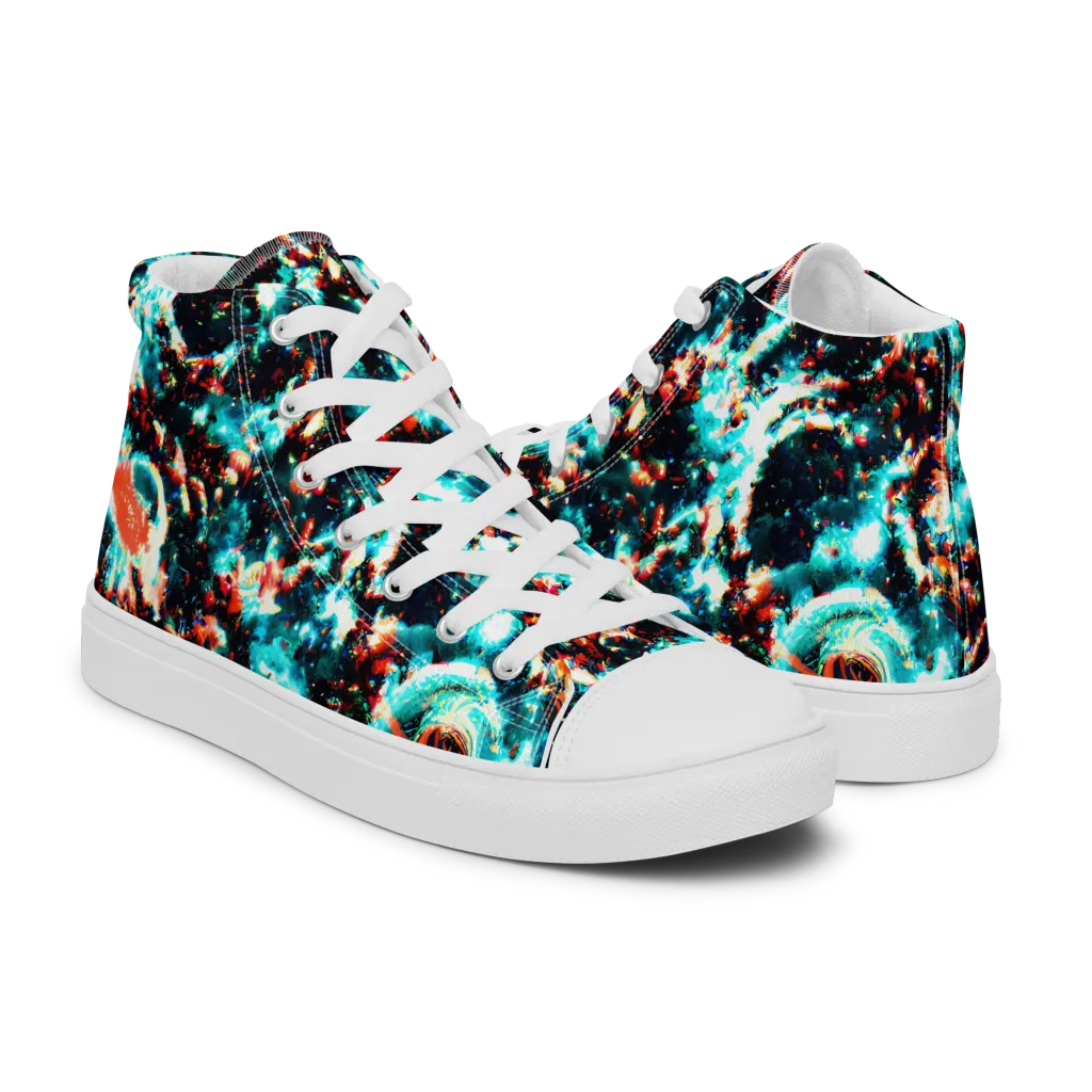 Whirlpool Dream on Women's High Top Canvas Shoes — Right