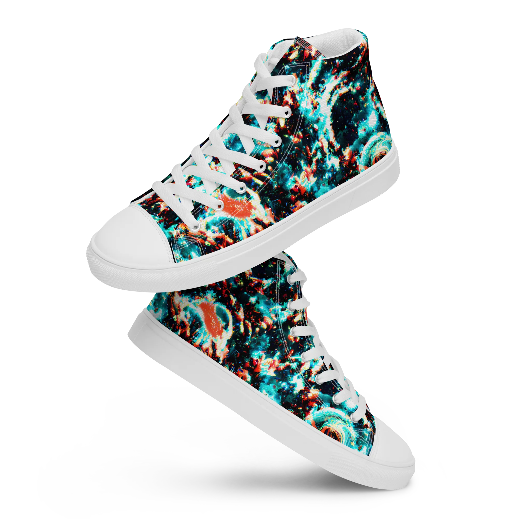 Whirlpool Dream on Women's High Top Canvas Shoes — Front