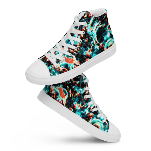 Whirlpool Dream on a Women's High Top Canvas Shoes