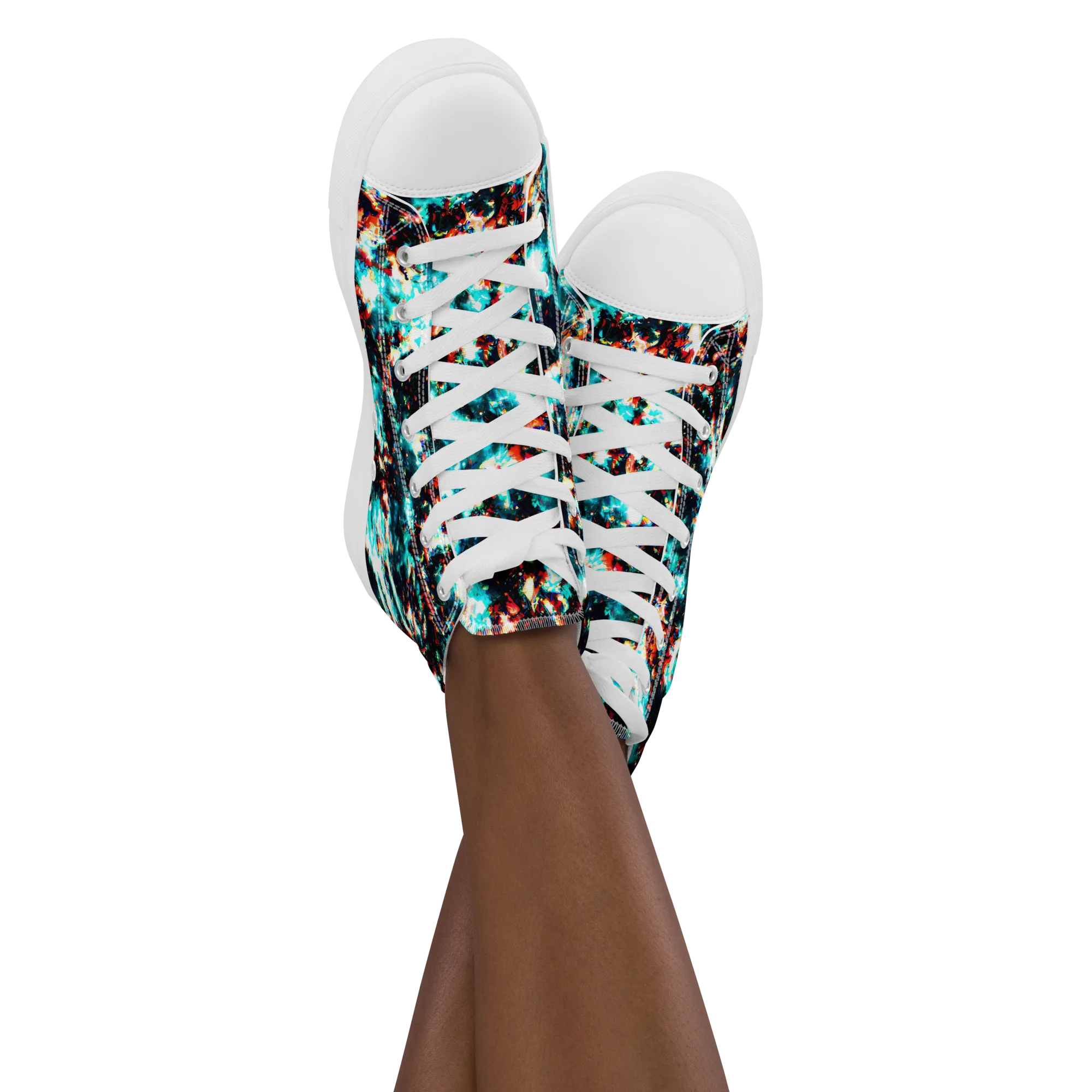 Whirlpool Dream on Women's High Top Canvas Shoes — Front