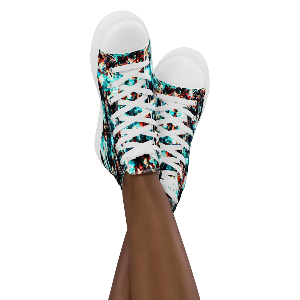 Whirlpool Dream on Women's High Top Canvas Shoes — Front