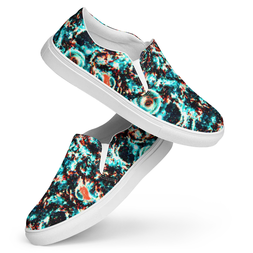 Whirlpool Dream on Women's Slip-On Canvas Shoes — Front