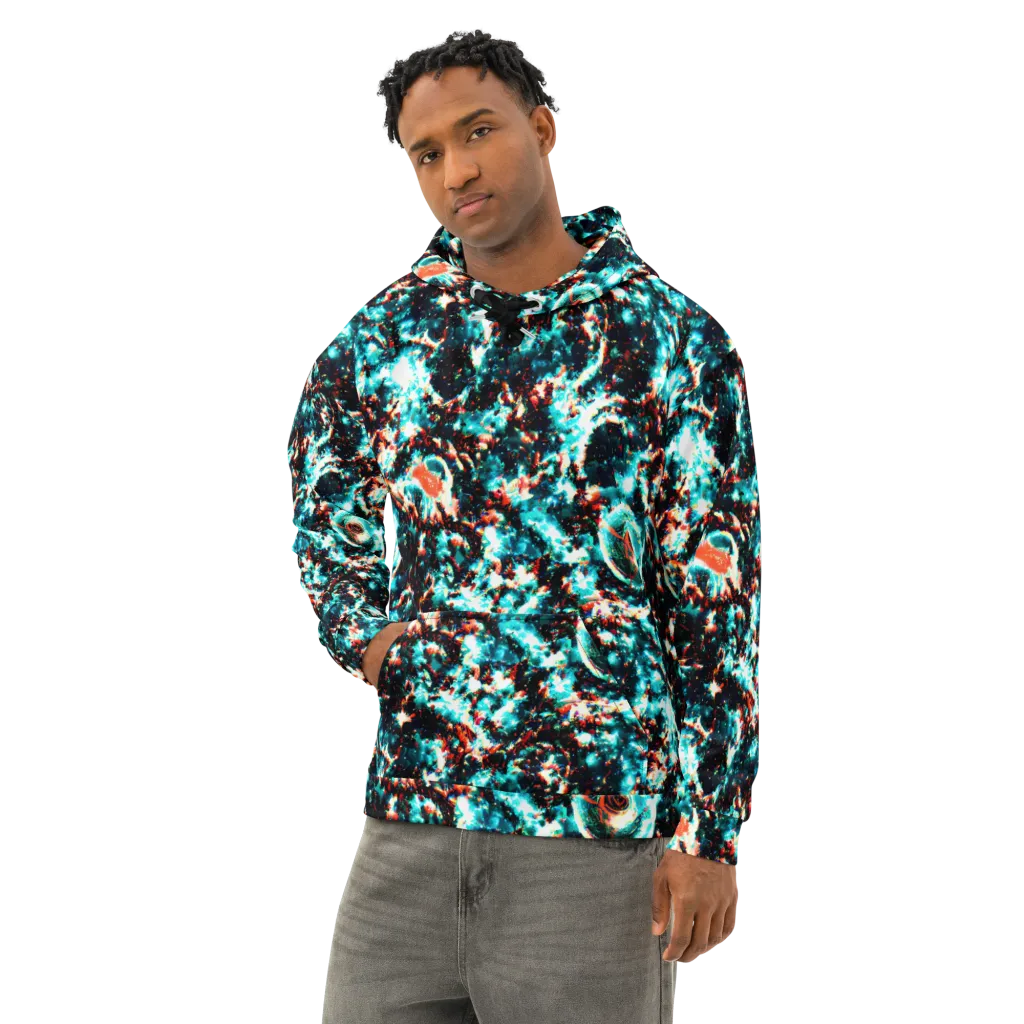 Whirlpool Dream on Cotton Hoodie — Left Front