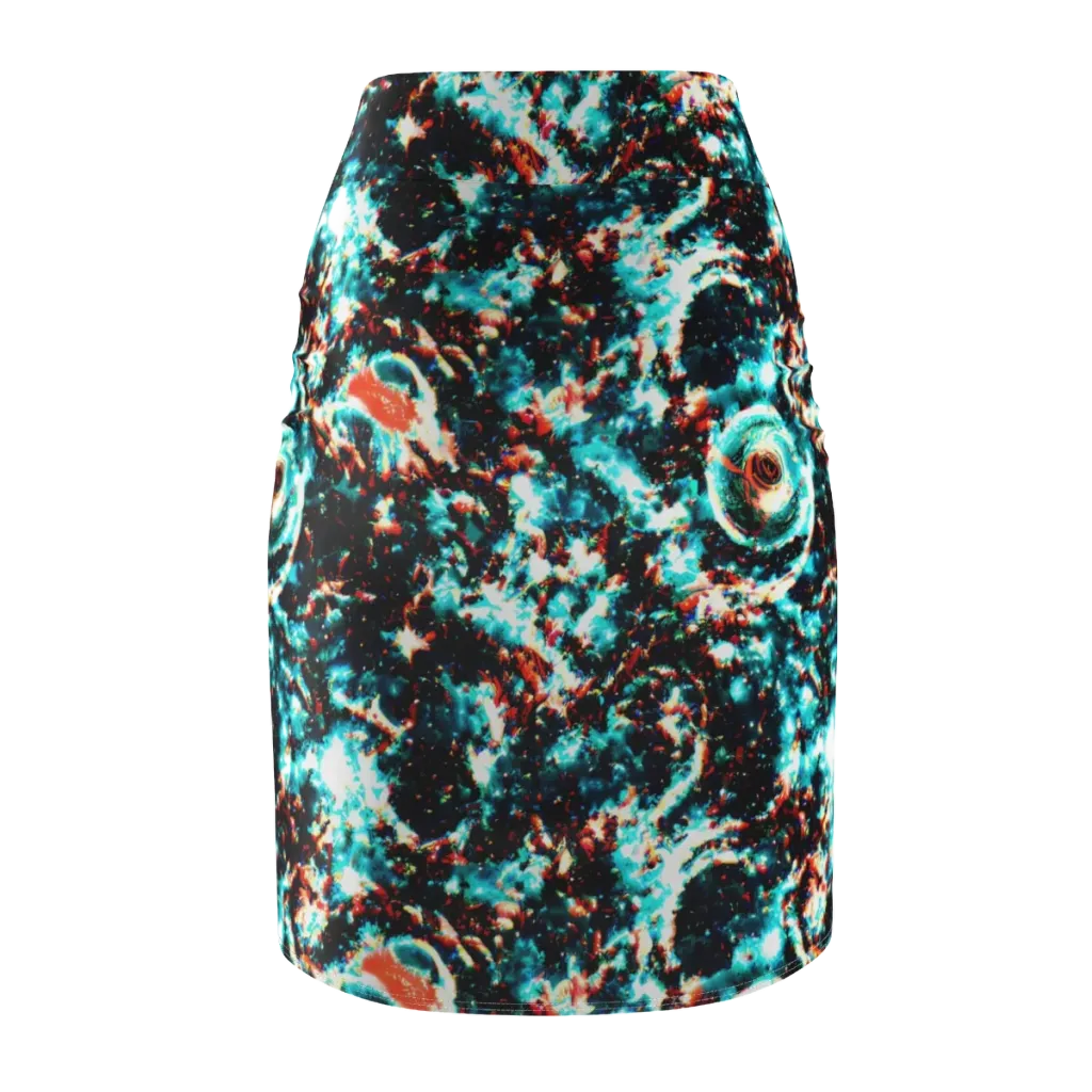 Whirlpool Dream on Pencil Skirt — Back