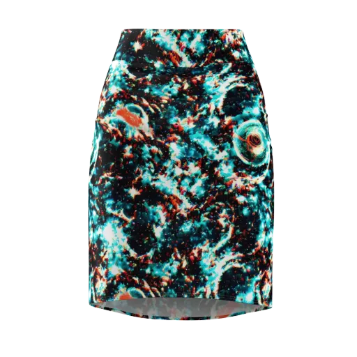Whirlpool Dream on a Pencil Skirt