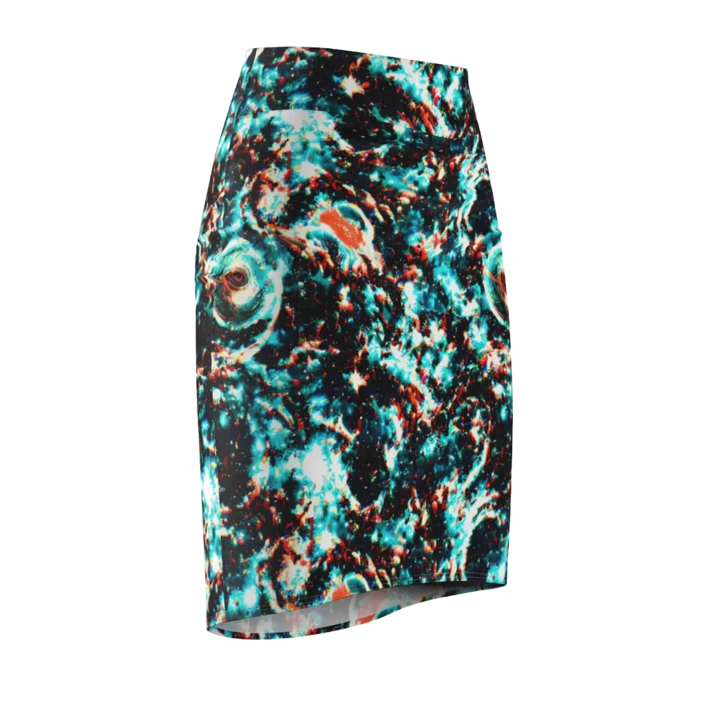 Whirlpool Dream on Pencil Skirt — Front Side