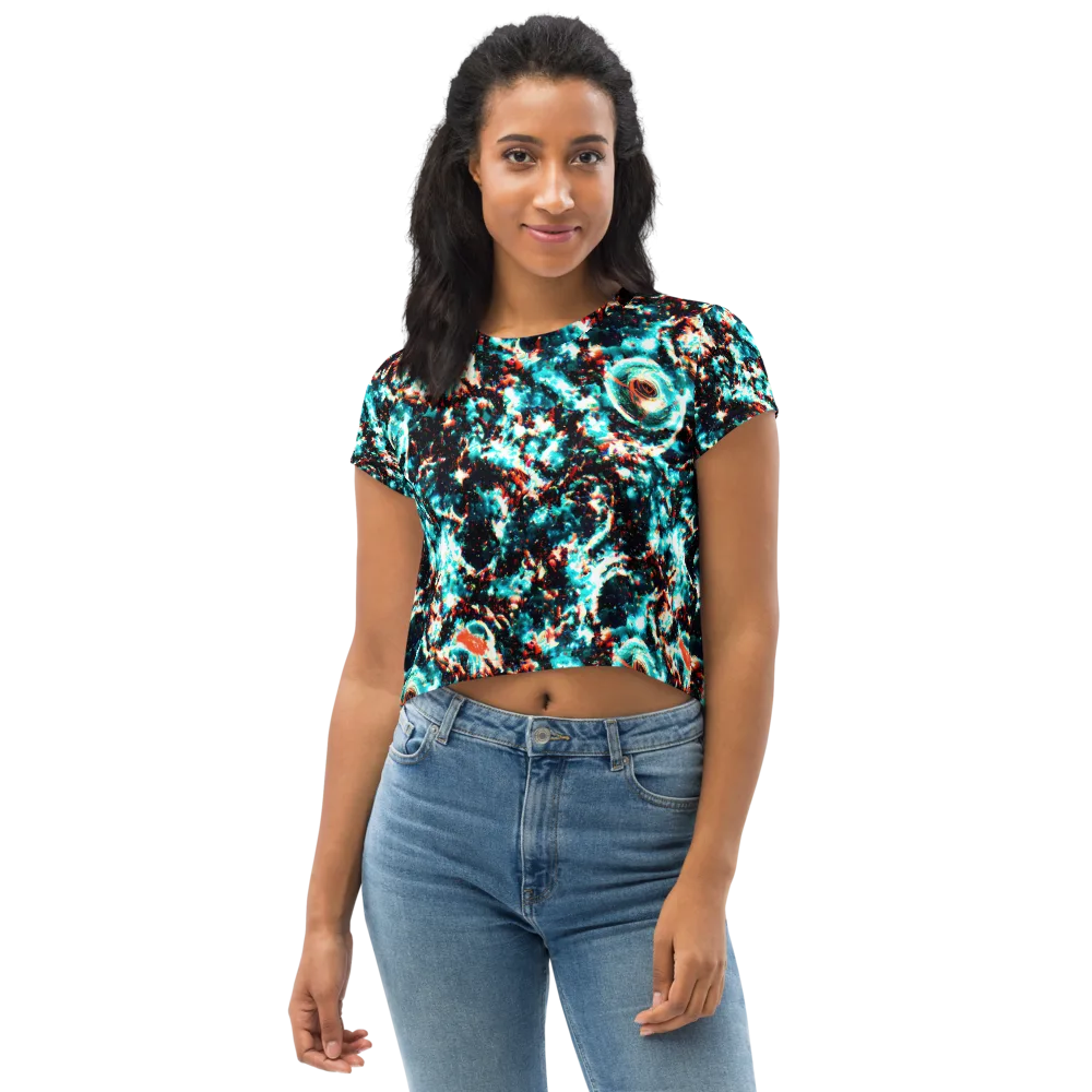 Whirlpool Dream on Crop Tee — Front