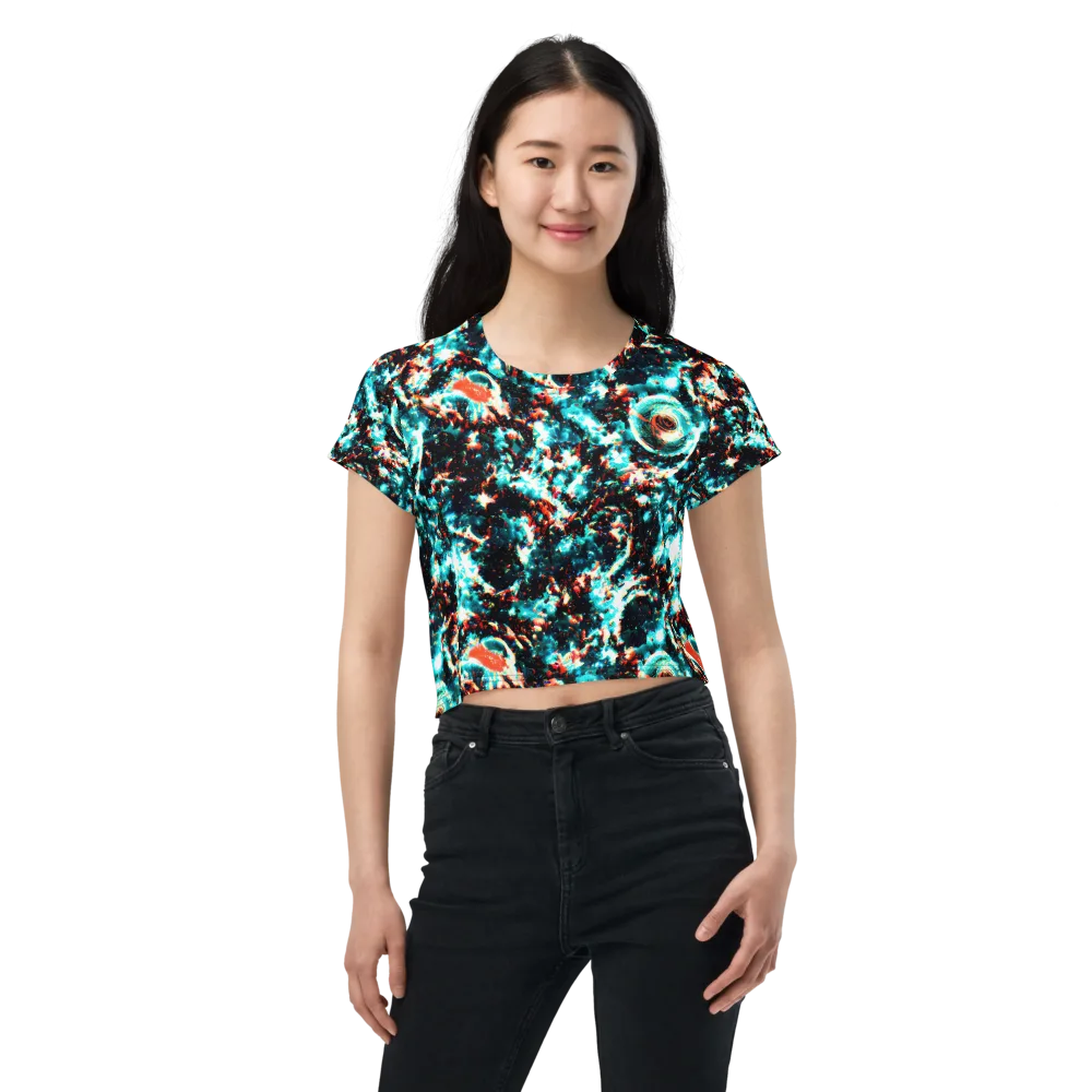 Whirlpool Dream on Crop Tee — Front