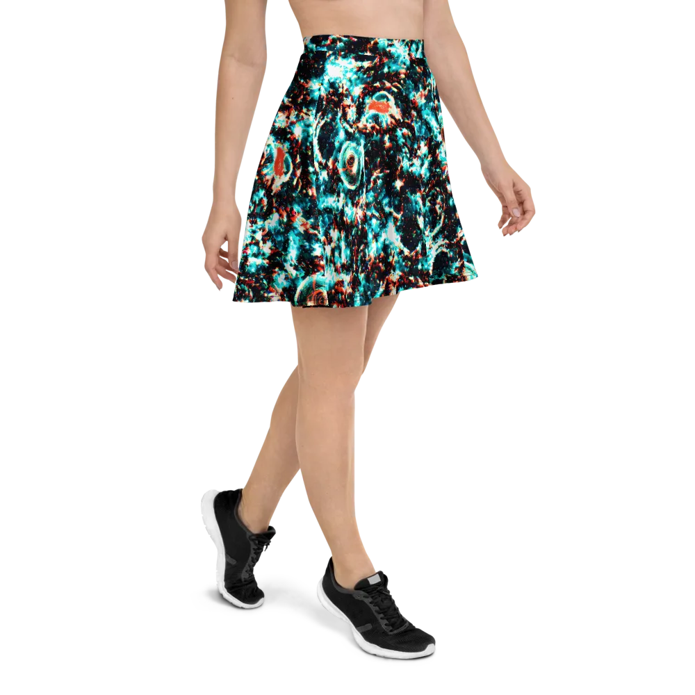 Whirlpool Dream on Skater Skirt — Right
