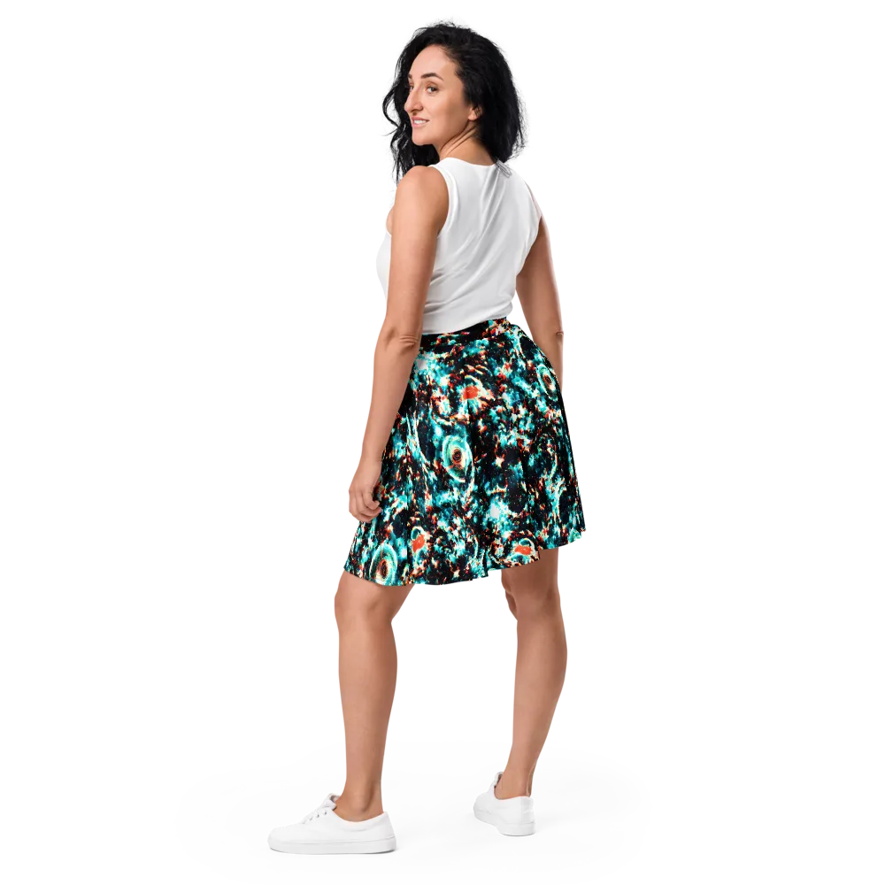 Whirlpool Dream on Skater Skirt — Back
