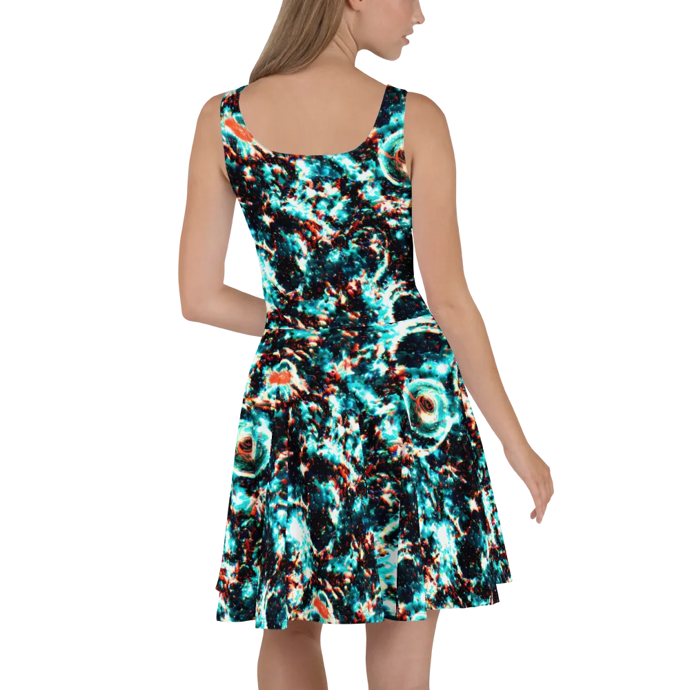 Whirlpool Dream on Skater Dress — Back