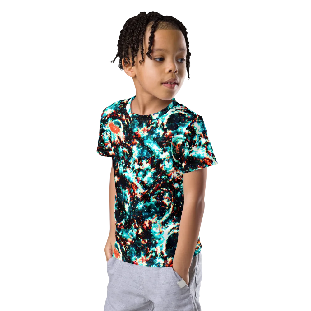 Whirlpool Dream on Kids Crew Neck T-Shirt — Left Front