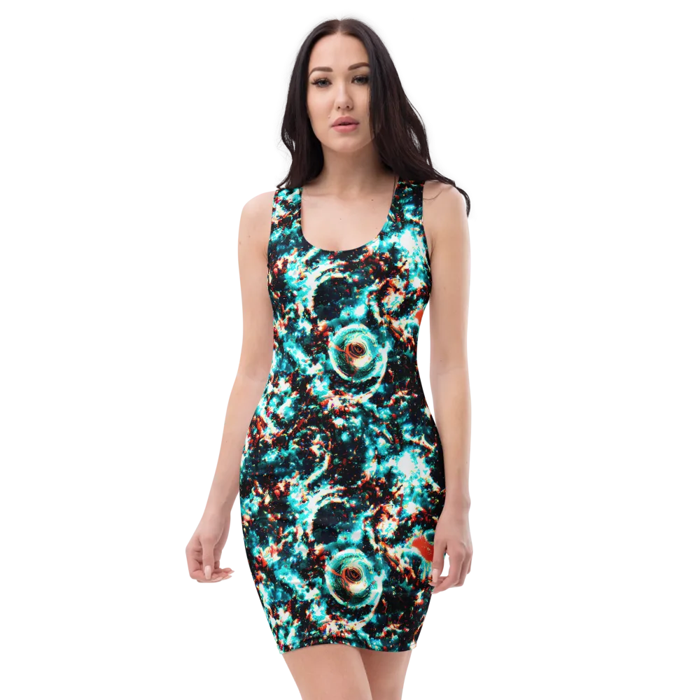 Whirlpool Dream on Bodycon Dress — Front