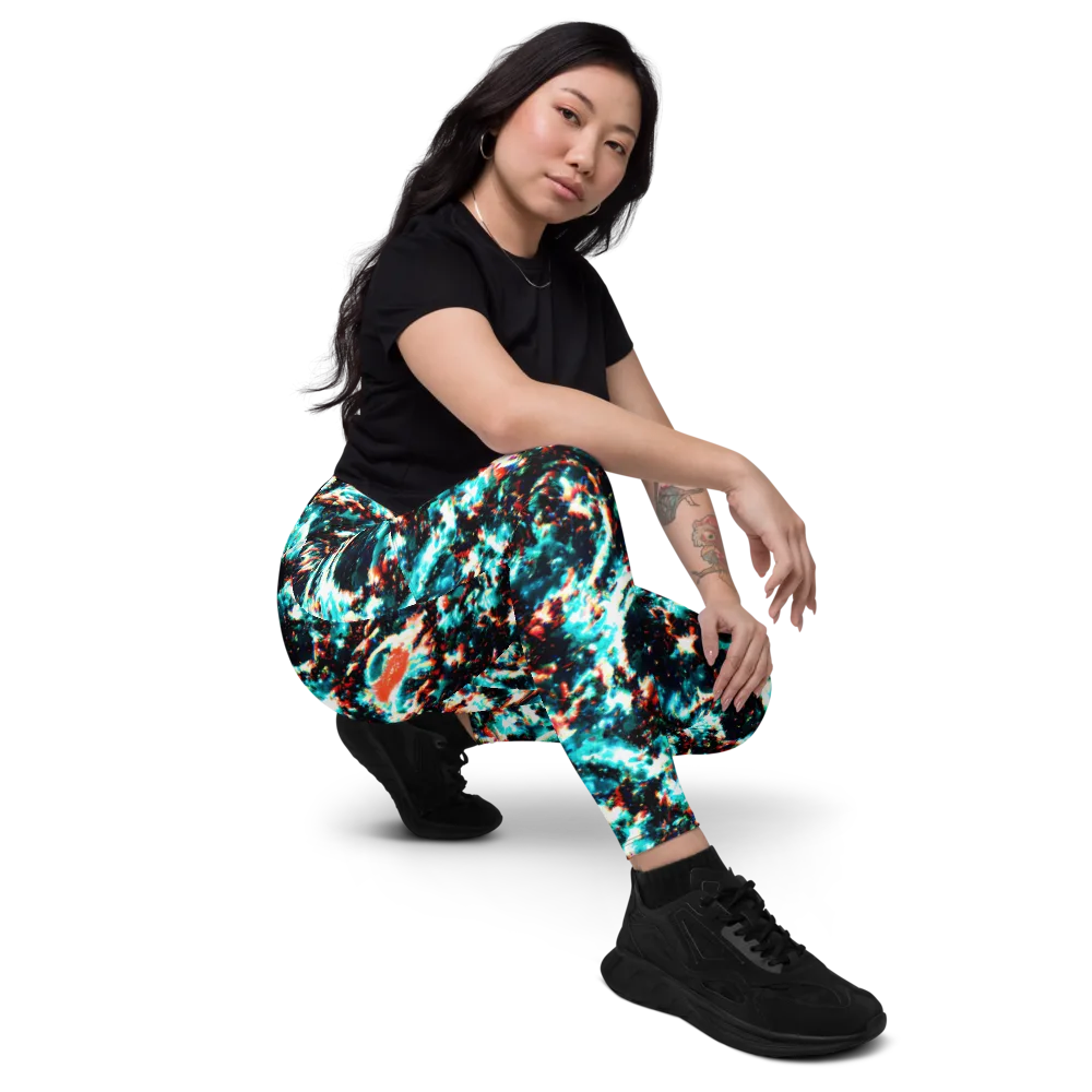 Whirlpool Dream on Leggings with Pockets — Right Front