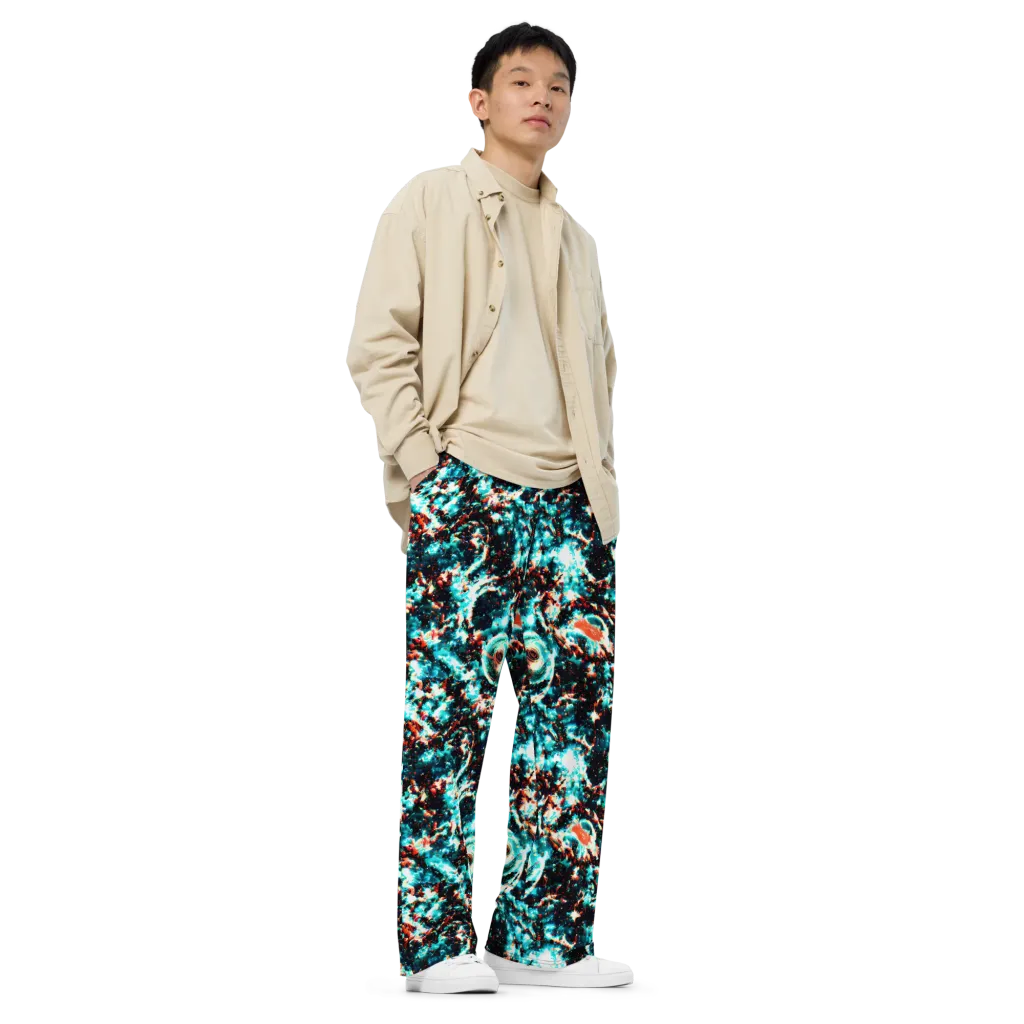 Whirlpool Dream on Wide-Leg Pants — Right Front