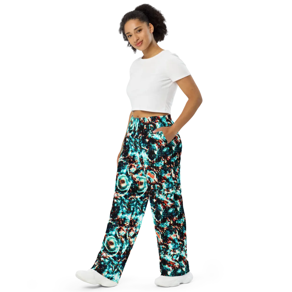 Whirlpool Dream on Wide-Leg Pants — Left Front