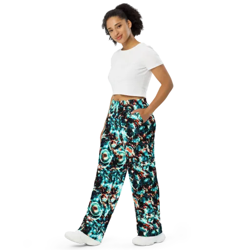 Whirlpool Dream on a Wide-Leg Pants
