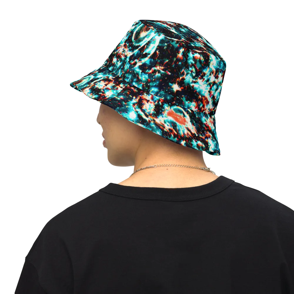 Whirlpool Dream on Reversible Bucket Hat — Back Inside