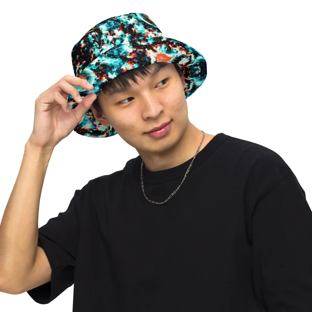 Whirlpool Dream on Reversible Bucket Hat — Front Inside