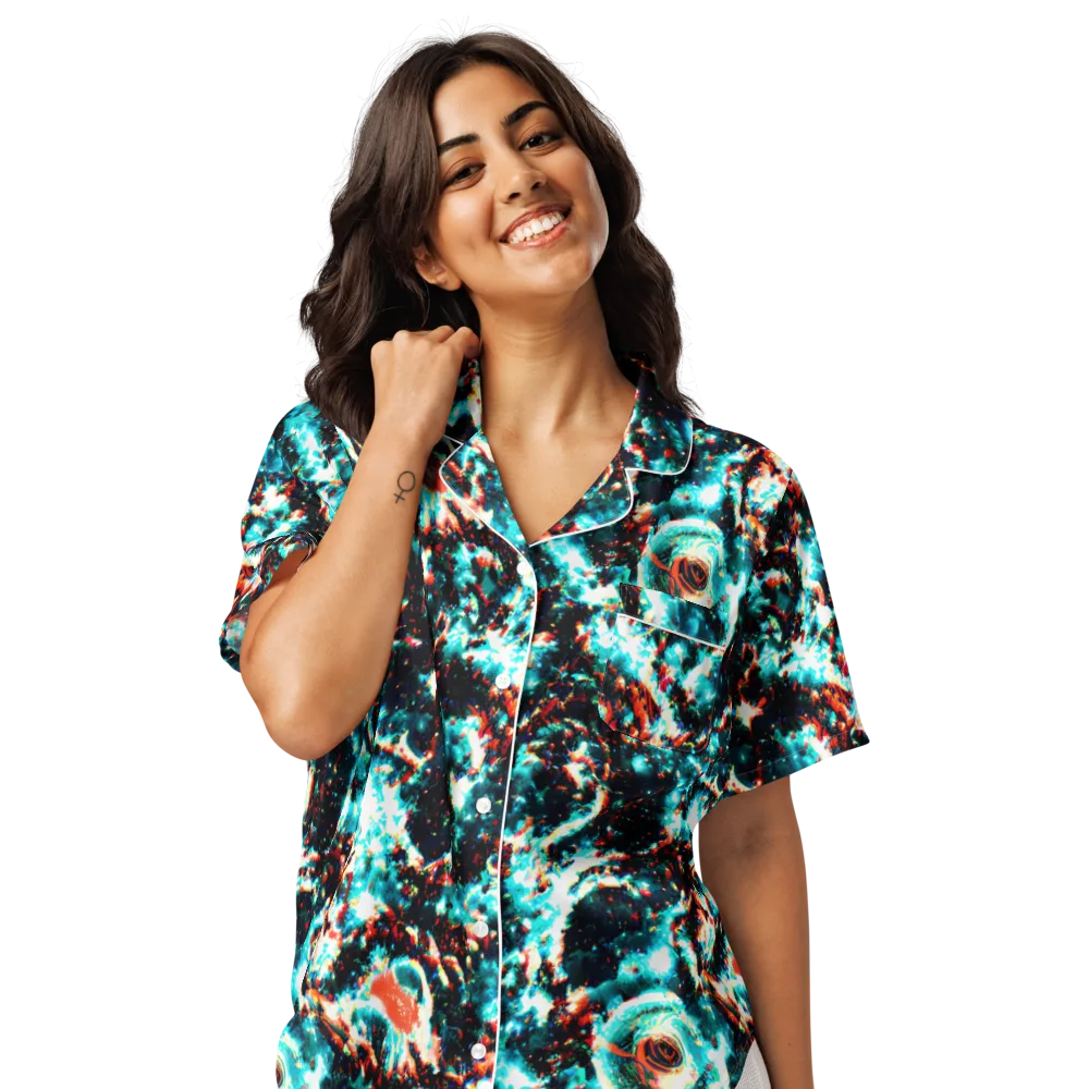Whirlpool Dream on Women's Short Sleeve Pajama Top — Front