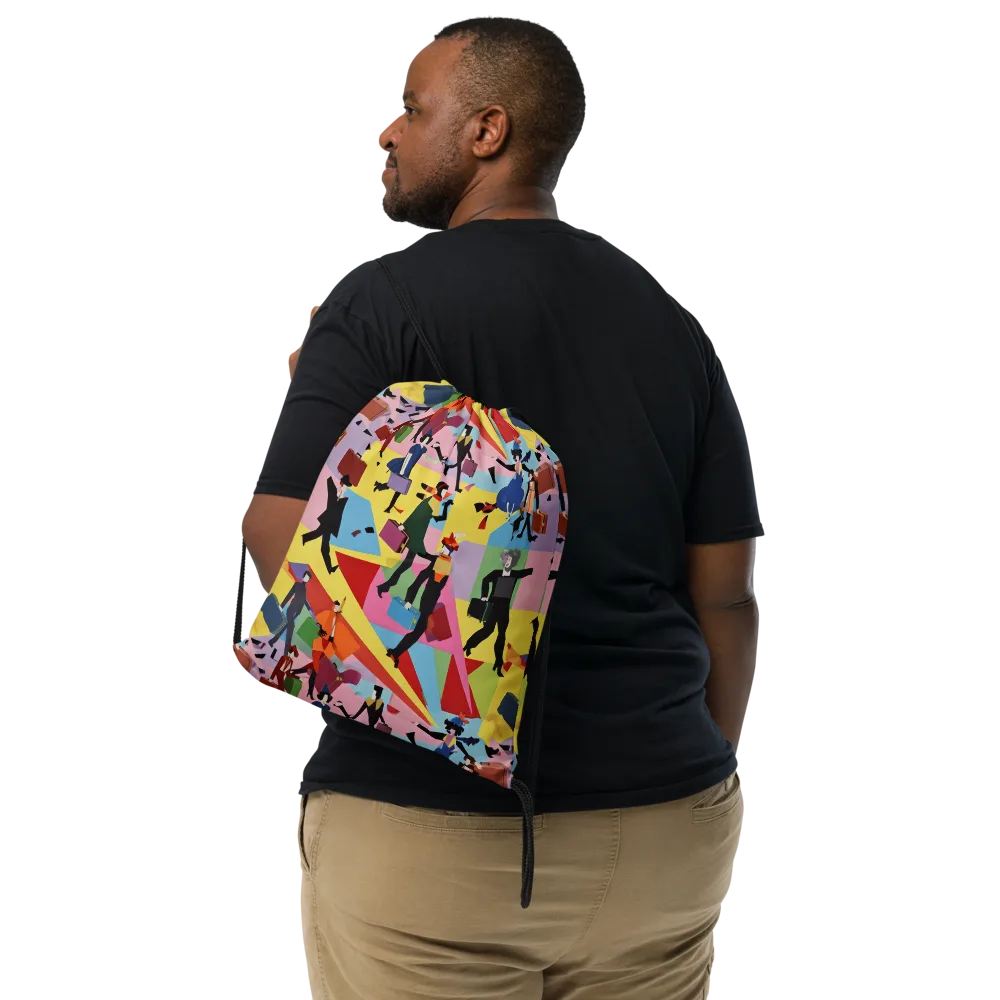 Terminal Chic on Drawstring Bag — Front