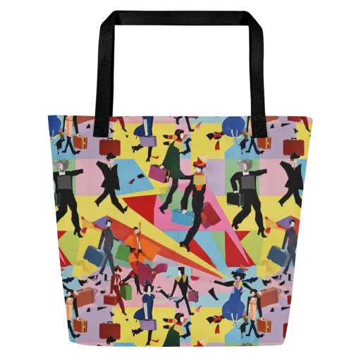Terminal Chic on a Large Tote Bag W/ Pocket