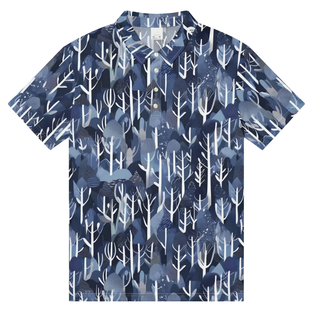 Midnight Grove on Men's Slim Fit Polo Shirt — Front