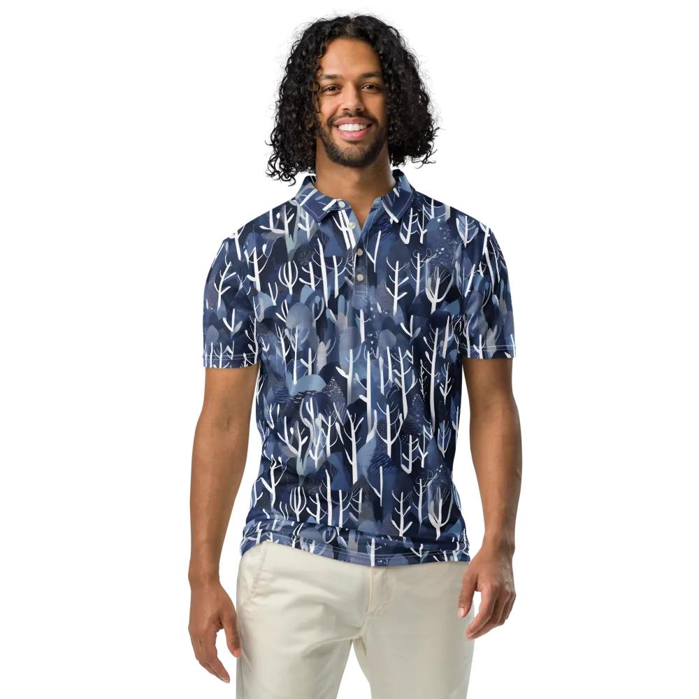 Midnight Grove on Men's Slim Fit Polo Shirt — Front