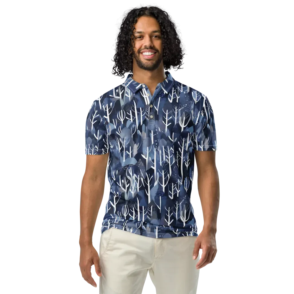 Midnight Grove on Men's Slim Fit Polo Shirt — Front